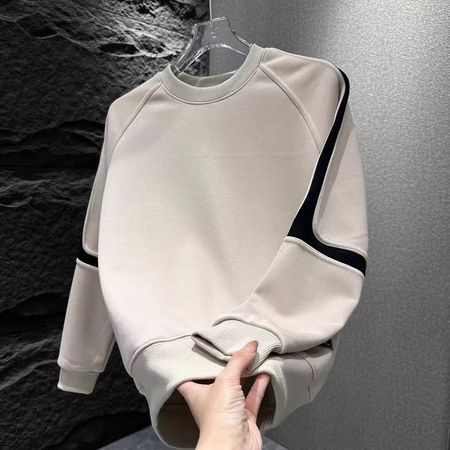 Men's Fashion Color-blocked Hoodie Pullover Casual Sweatshirt
